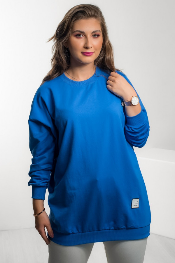 Bluza dresowa w kolorze niebieskim z naszywką Roxane 1