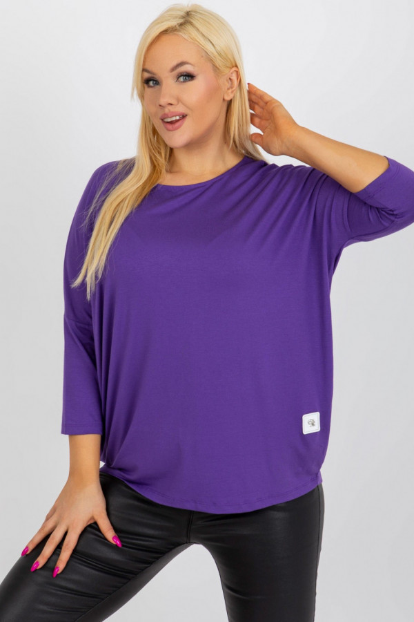 Bluzka damska plus size w kolorze fioletowym luźna oversize Charo