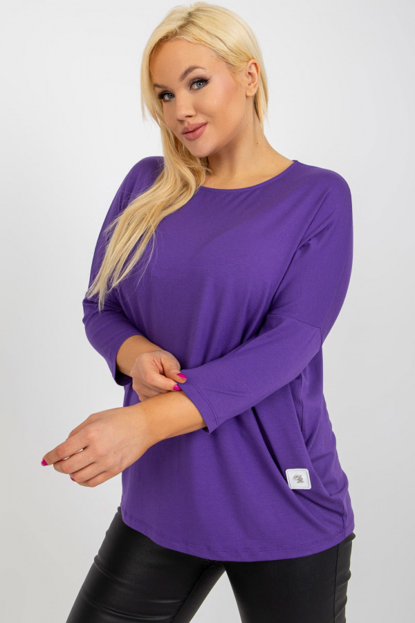Bluzka damska plus size w kolorze fioletowym luźna oversize Charo 4
