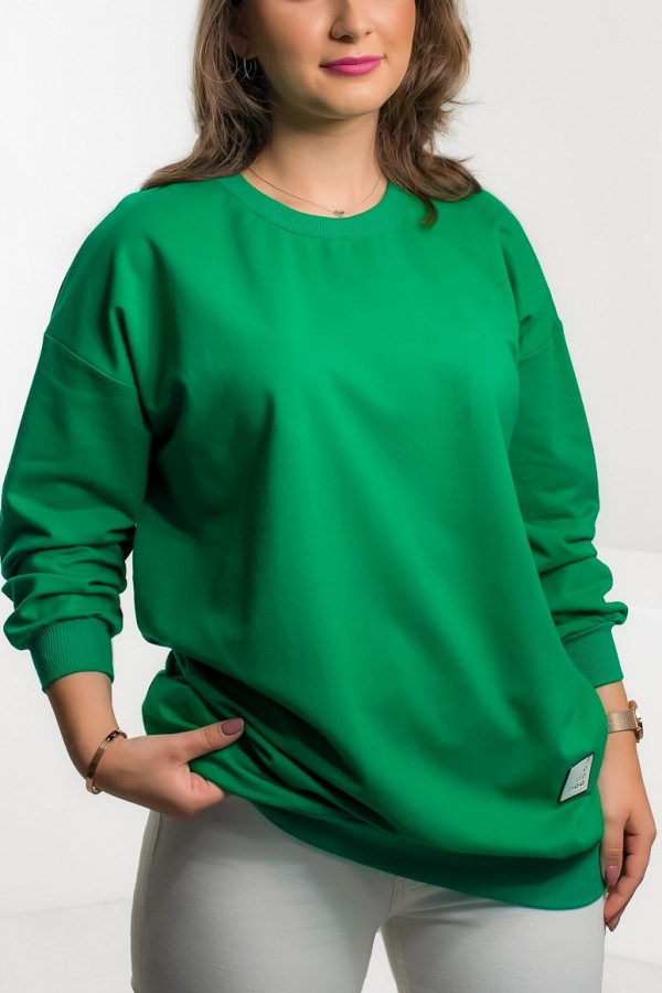Bluza dresowa w kolorze zielonym z naszywką Roxane