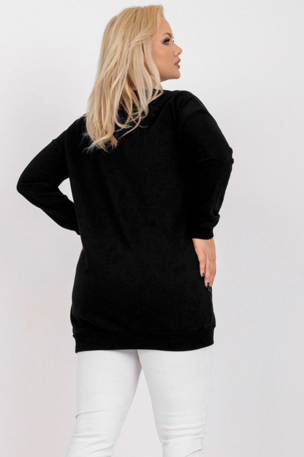 Bluza damska plus size w kolorze czarnym tunika kieszeń Livia 6