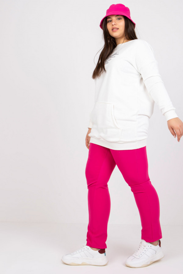 Bluza damska plus size w kolorze ecru tunika kieszeń Livia 4