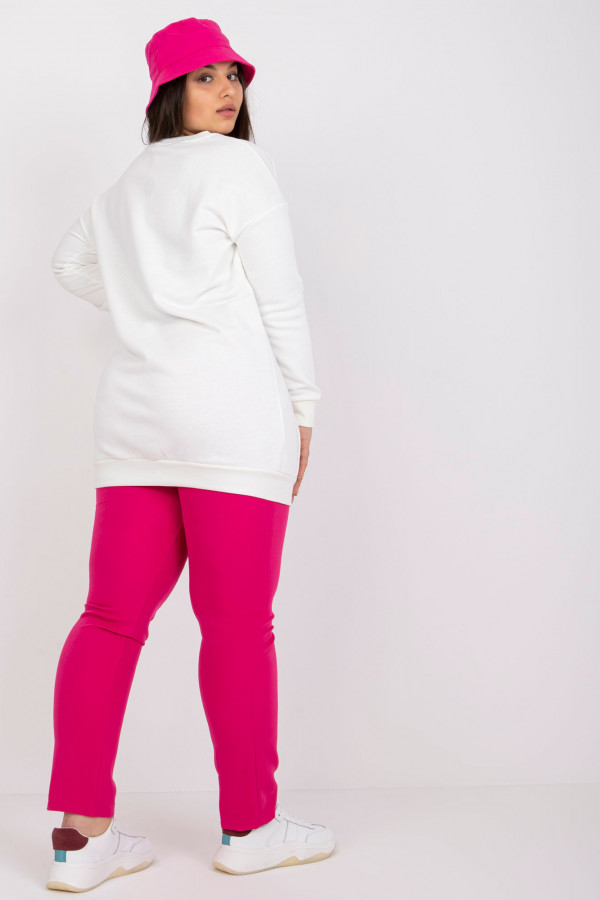 Bluza damska plus size w kolorze ecru tunika kieszeń Livia 3