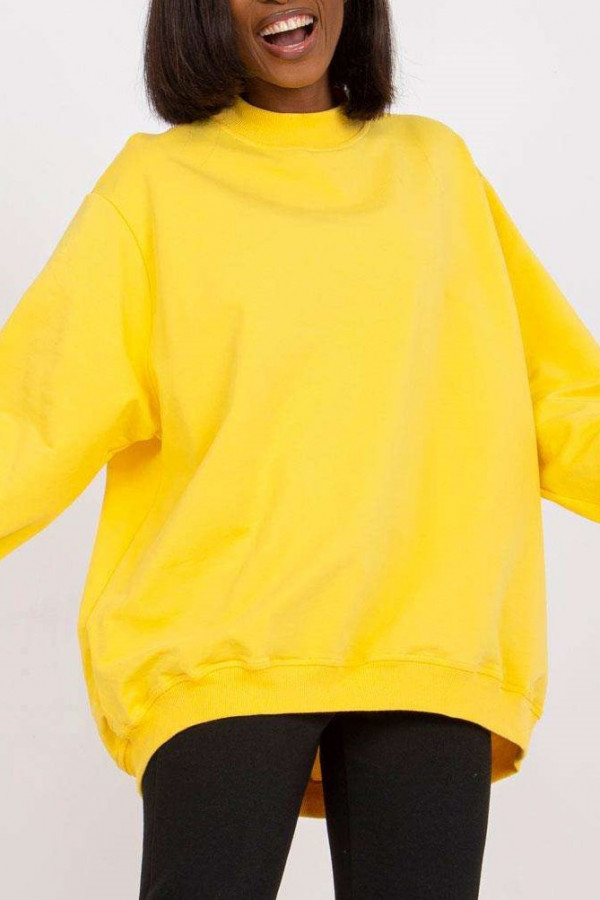 Bluza damska w kolorze żółtym oversize basic lea