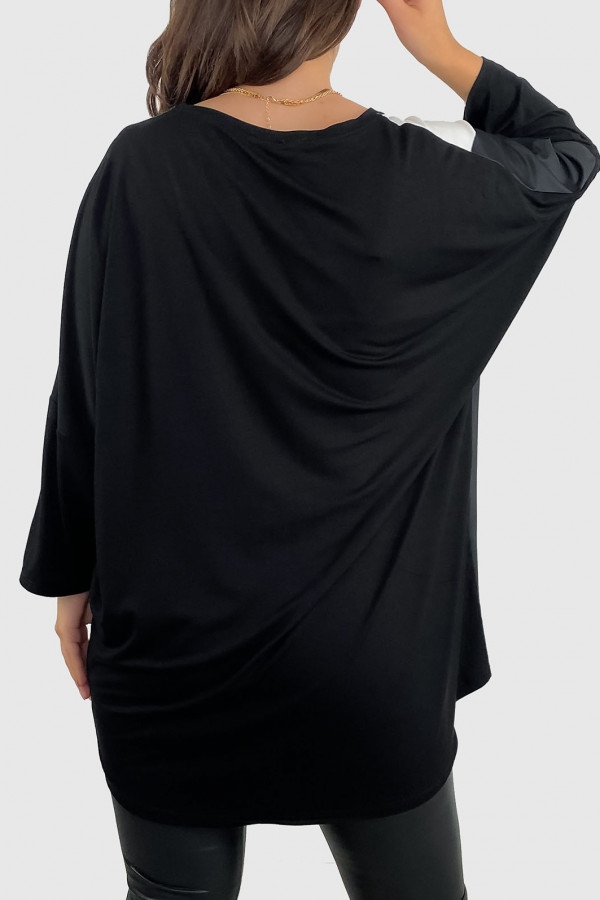 Tunika damska plus size okrągły dekolt nietoperz twarz długi rękaw Weenie 2