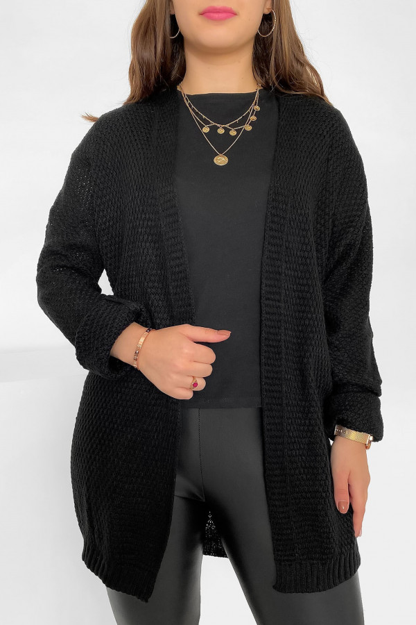 Sweter damski narzutka w kolorze czarnym Blair