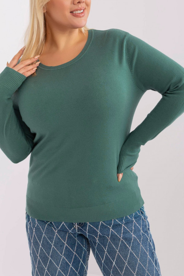 Milutka bluzka damska plus size w kolorze morskiej zieleni Violet