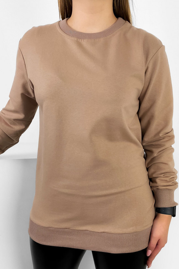 Lekka bluza dresowa bluzka damska w kolorze beżowym ściągacze Bilal 2