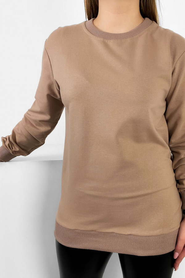 Lekka bluza dresowa bluzka damska w kolorze beżowym ściągacze Bilal 1