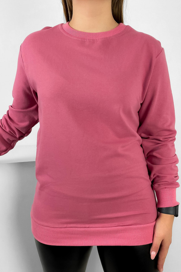 Lekka bluza dresowa bluzka damska w kolorze różowym ściągacze Bilal