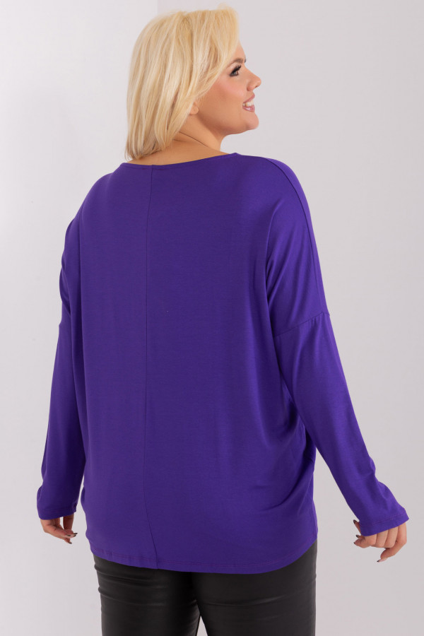 Bluzka damska plus size w kolorze fioletowym luźna oversize Rossa 5