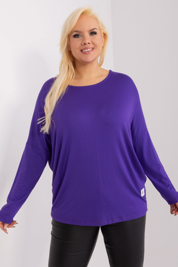 Bluzka damska plus size w kolorze fioletowym luźna oversize Rossa 1