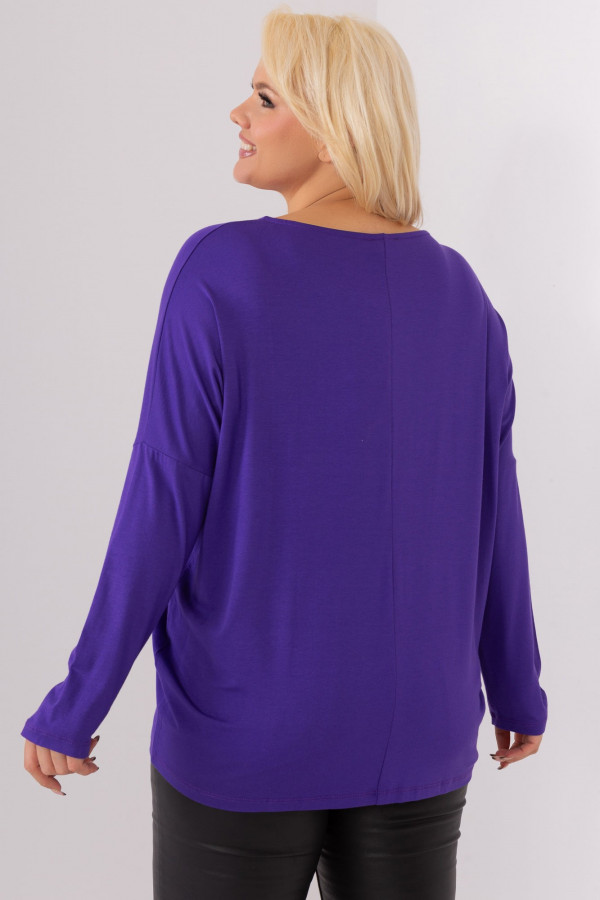 Bluzka damska plus size w kolorze fioletowym luźna oversize Rossa 2