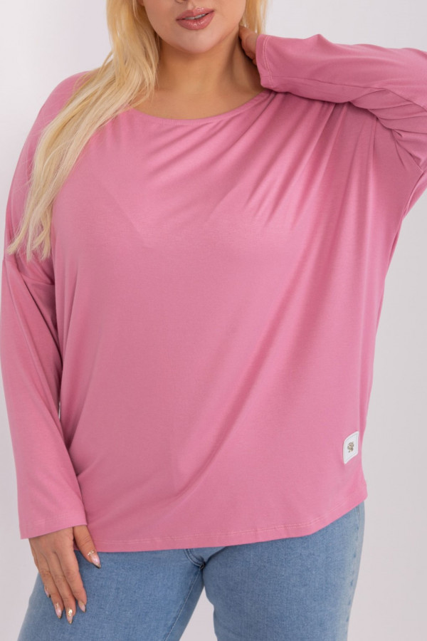 Bluzka damska plus size w kolorze różowym luźna oversize Rossa
