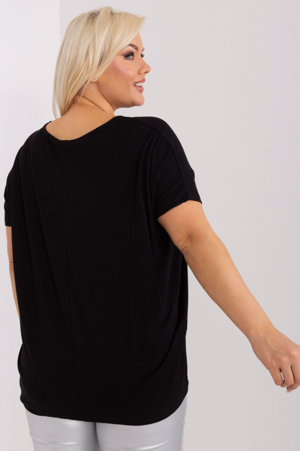 Bluzka damska plus size w kolorze czarnym luźna oversize Savage 5