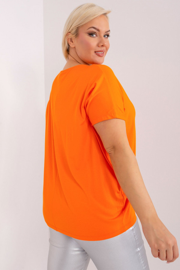 Bluzka damska plus size w kolorze pomarańczowym luźna oversize Savage 3