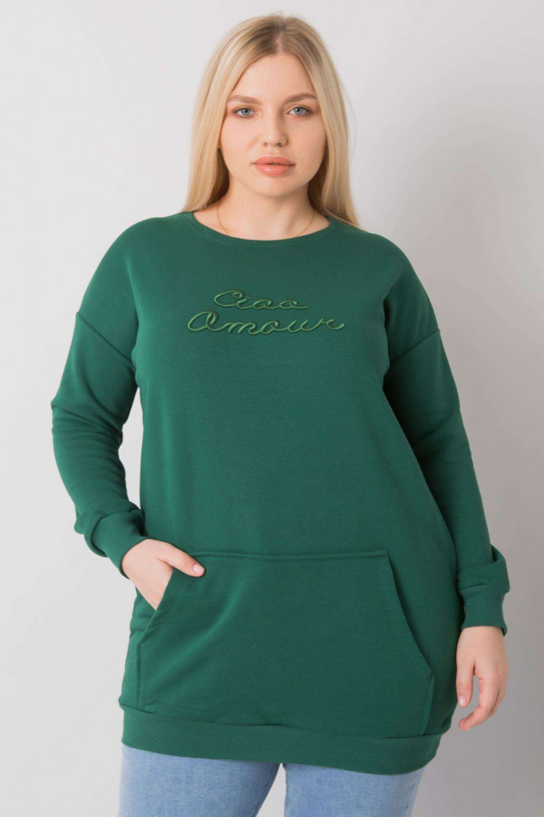 Bluza damska plus size w kolorze zielonym Josefin 1