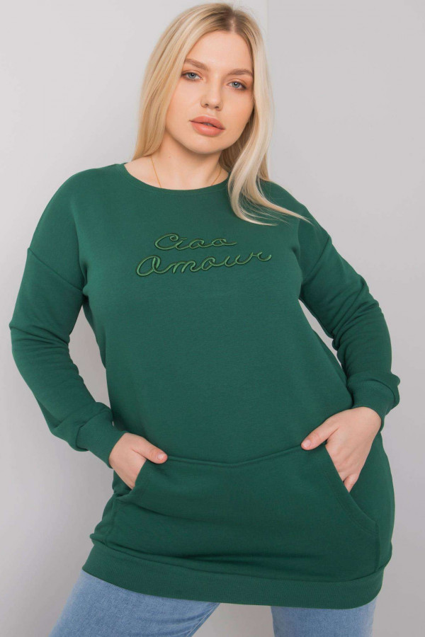 Bluza damska plus size w kolorze zielonym Josefin 3