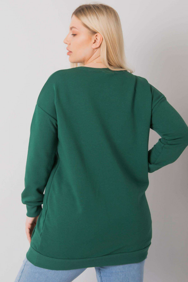 Bluza damska plus size w kolorze zielonym Josefin 2