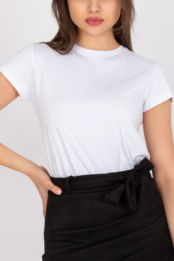 T-shirt damski w kolorze białym klasyczny basic Vera