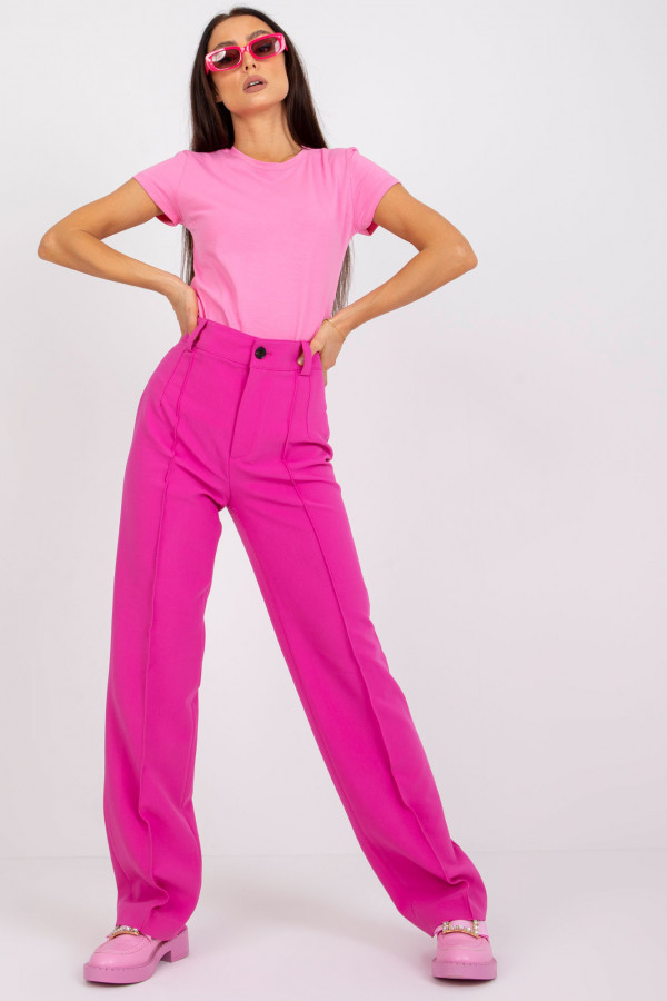 T-shirt damski w kolorze różowym klasyczny basic Vera 2