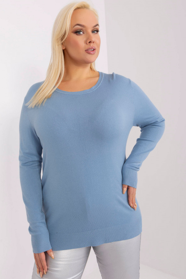 Sweter milutka bluzka damska plus size w kolorze błękitnym Violet