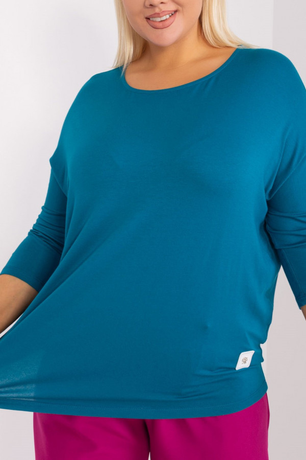 Bluzka damska plus size w kolorze morskim luźna oversize Charo