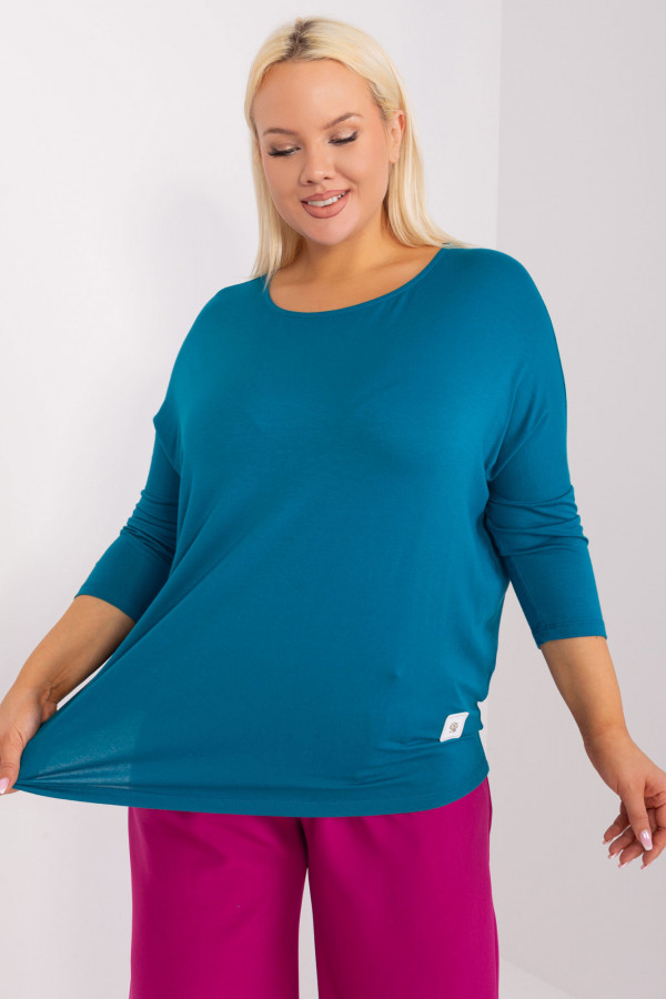 Bluzka damska plus size w kolorze morskim luźna oversize Charo 2