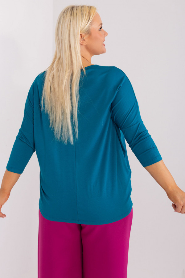 Bluzka damska plus size w kolorze morskim luźna oversize Charo 3