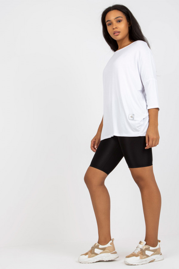 Bluzka damska plus size w kolorze białym luźna oversize Charo 4