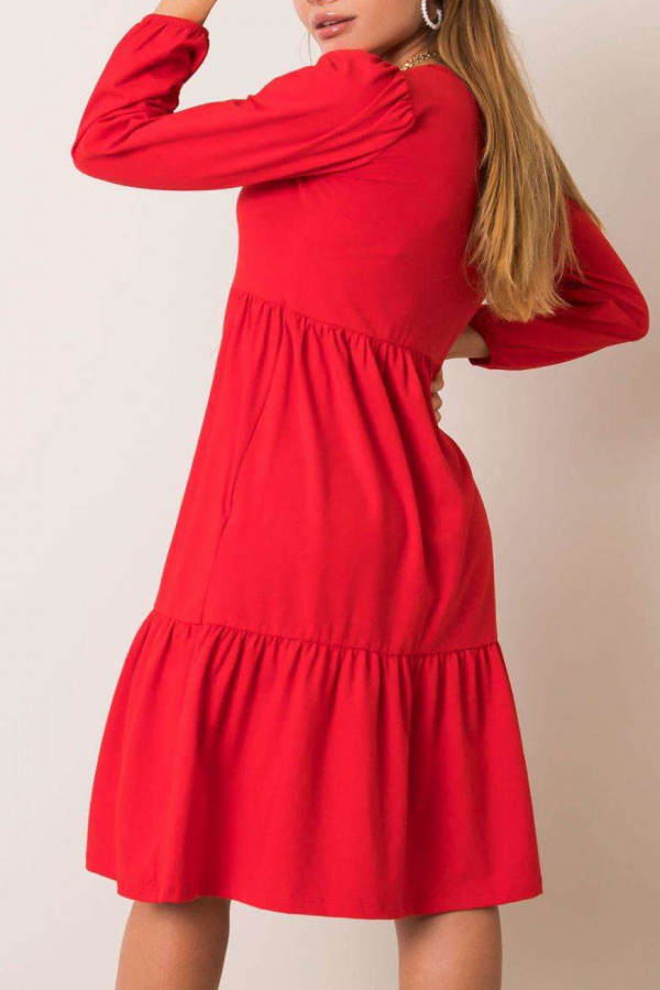 Sukienka w kolorze czerwonym z długim rękawem Jolie