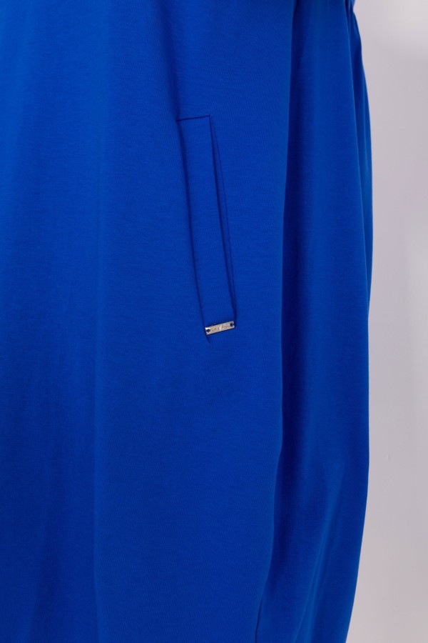 Sukienka dresowa tunika w kolorze kobaltowym kieszenie Kayle 5