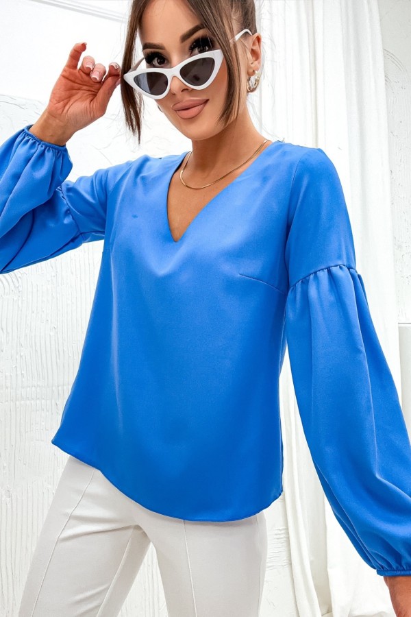Elegancka bluzka koszulowa w kolorze niebieskim Tarina 4