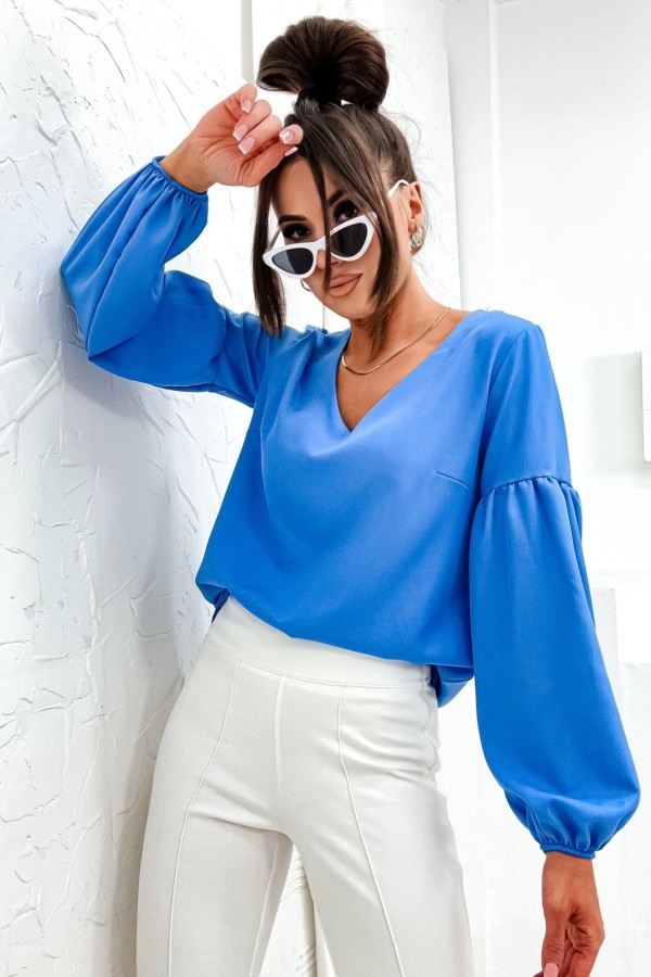 Elegancka bluzka koszulowa w kolorze niebieskim Tarina 3