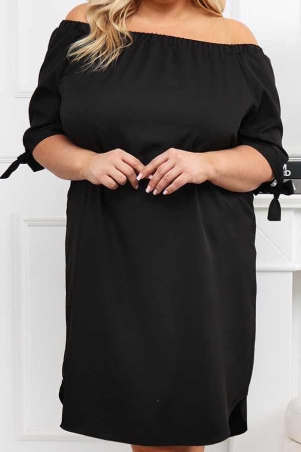 Sukienka hiszpanka plus size w kolorze czarnym Karli 4
