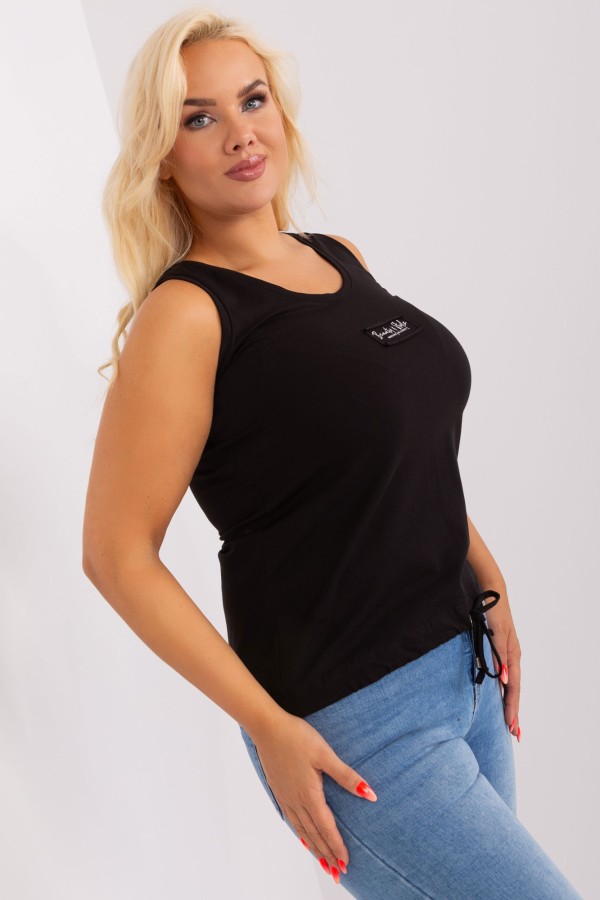 Top bluzka damska t-shirt w kolorze czarnym basic casual Terisa 2
