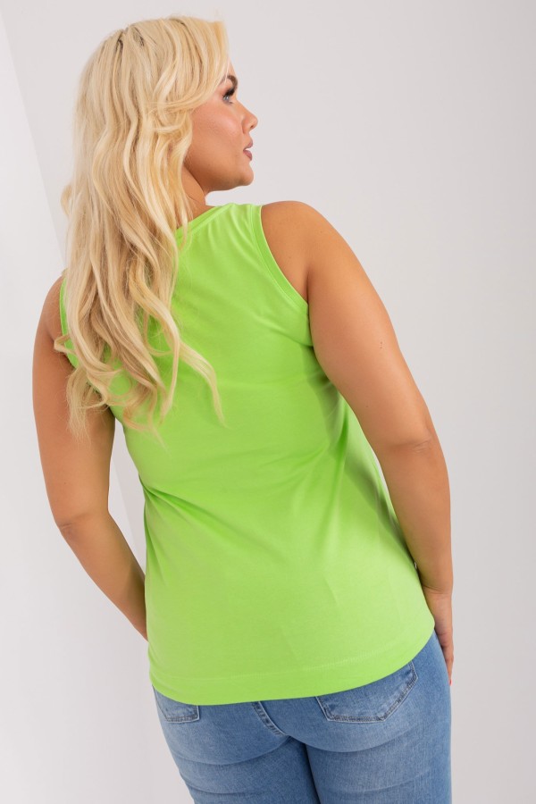 Top bluzka damska t-shirt w kolorze limonkowym basic casual Terisa 4