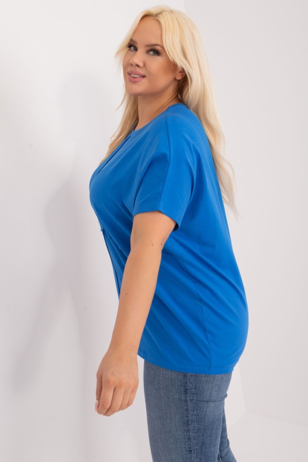 Sportowa bluzka damska plus size w kolorze niebieskim Astoria 2