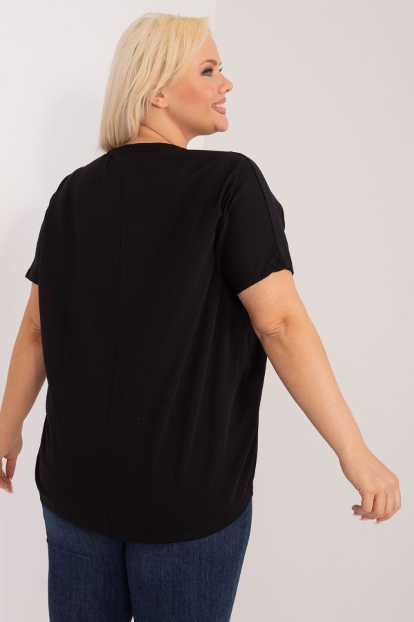 Sportowa bluzka damska plus size w kolorze czarnym Astoria 4