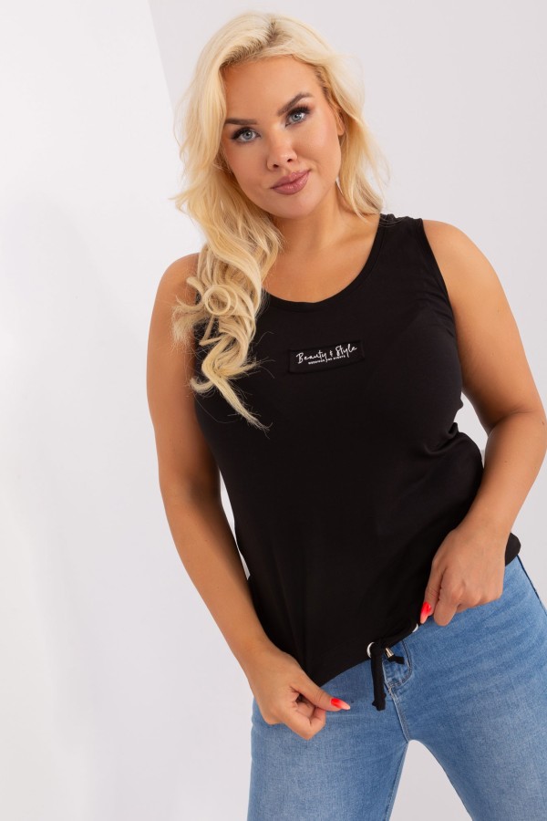 Top bluzka damska t-shirt w kolorze czarnym basic casual Terisa 4