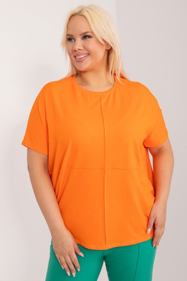 Sportowa bluzka damska plus size w kolorze pomarańczowym Astoria