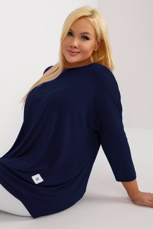 Bluzka damska plus size w kolorze granatowym luźna oversize Charo